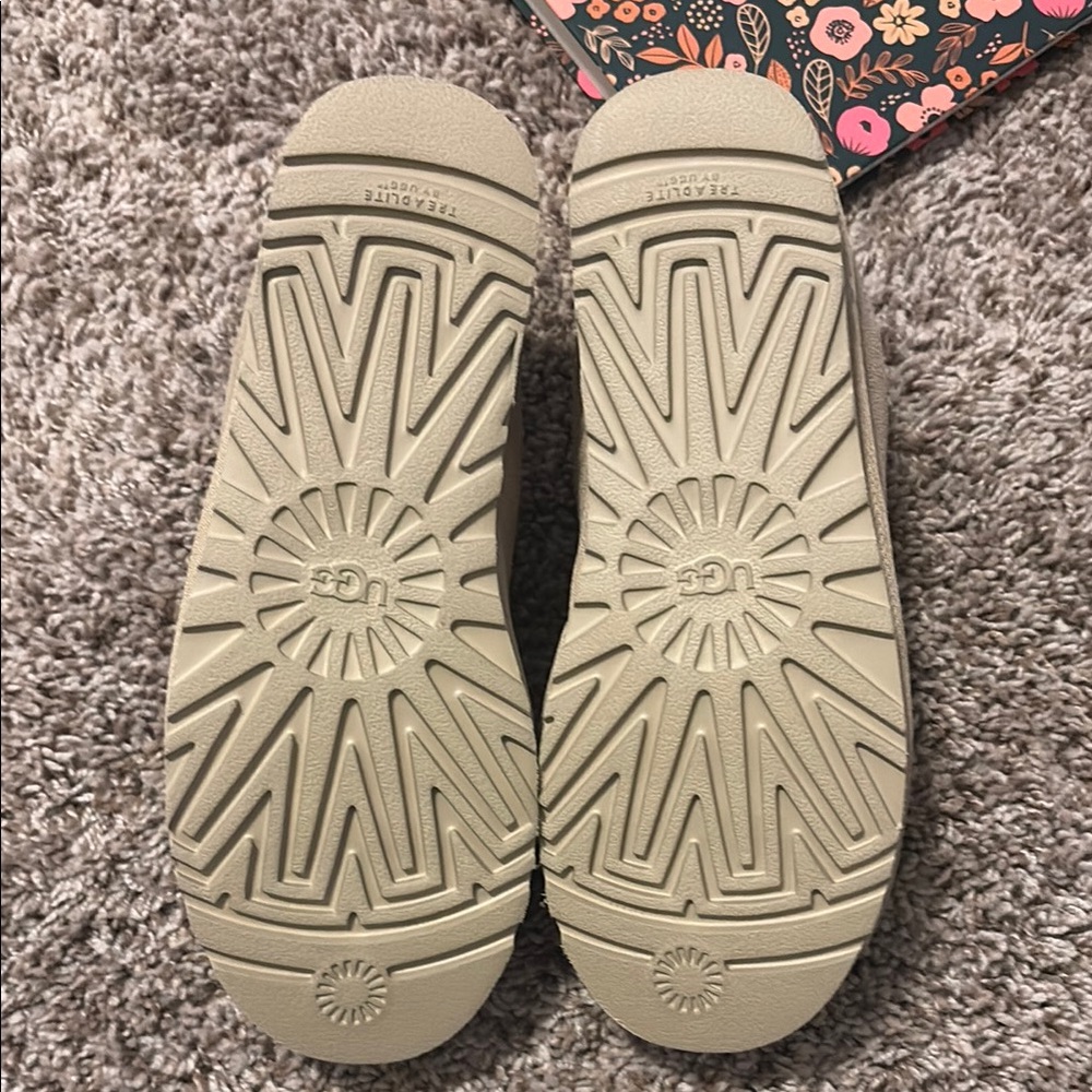 UGG INSPIRED Tan Suede Slippers - Picture 2 of 8